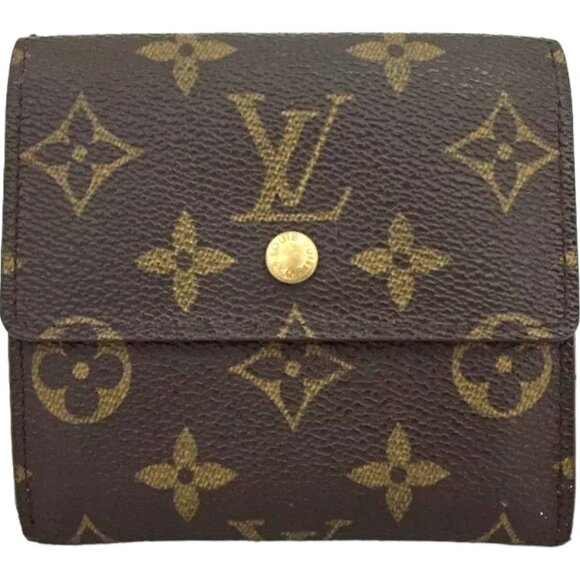 921140AH (G1) Louis Vuitton Wallet Portefeiulle Elise Brown Monogram - Picture 1 of 9